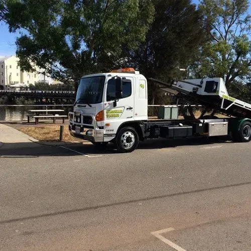 White Tow Truck Parked on the Side of a Road — Northam, WA — Northam Towing