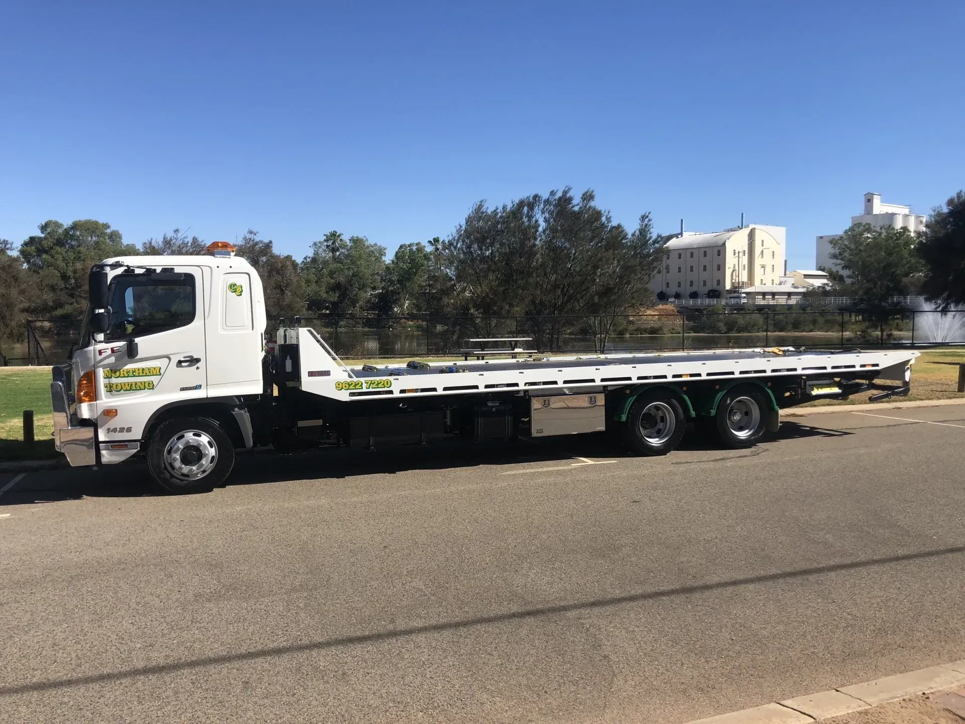 White Tow Truck Side View — Northam, WA — Northam Towing