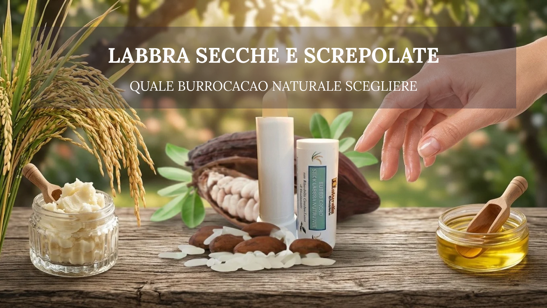 Burrocacao naturale al Riso e oli vegetali 