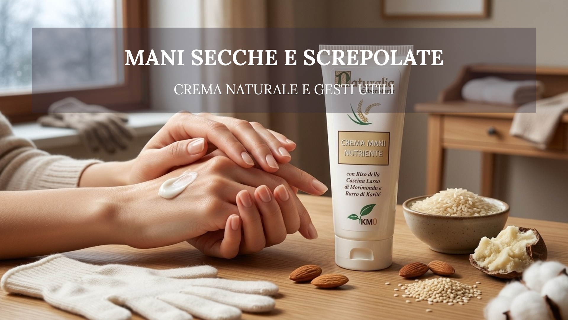 Crema Mani Nutriente al Riso per mani secche e screpolate