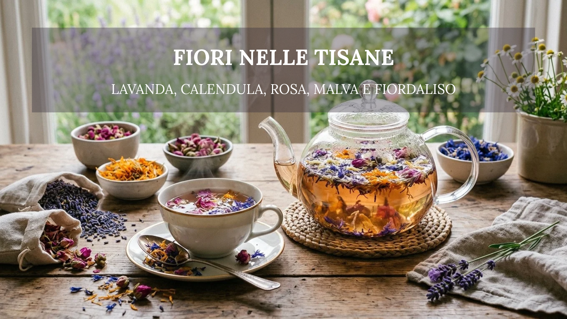Malva, Rosa, Calendula, lavanda. Prova le tisane fiorite di Naturalia