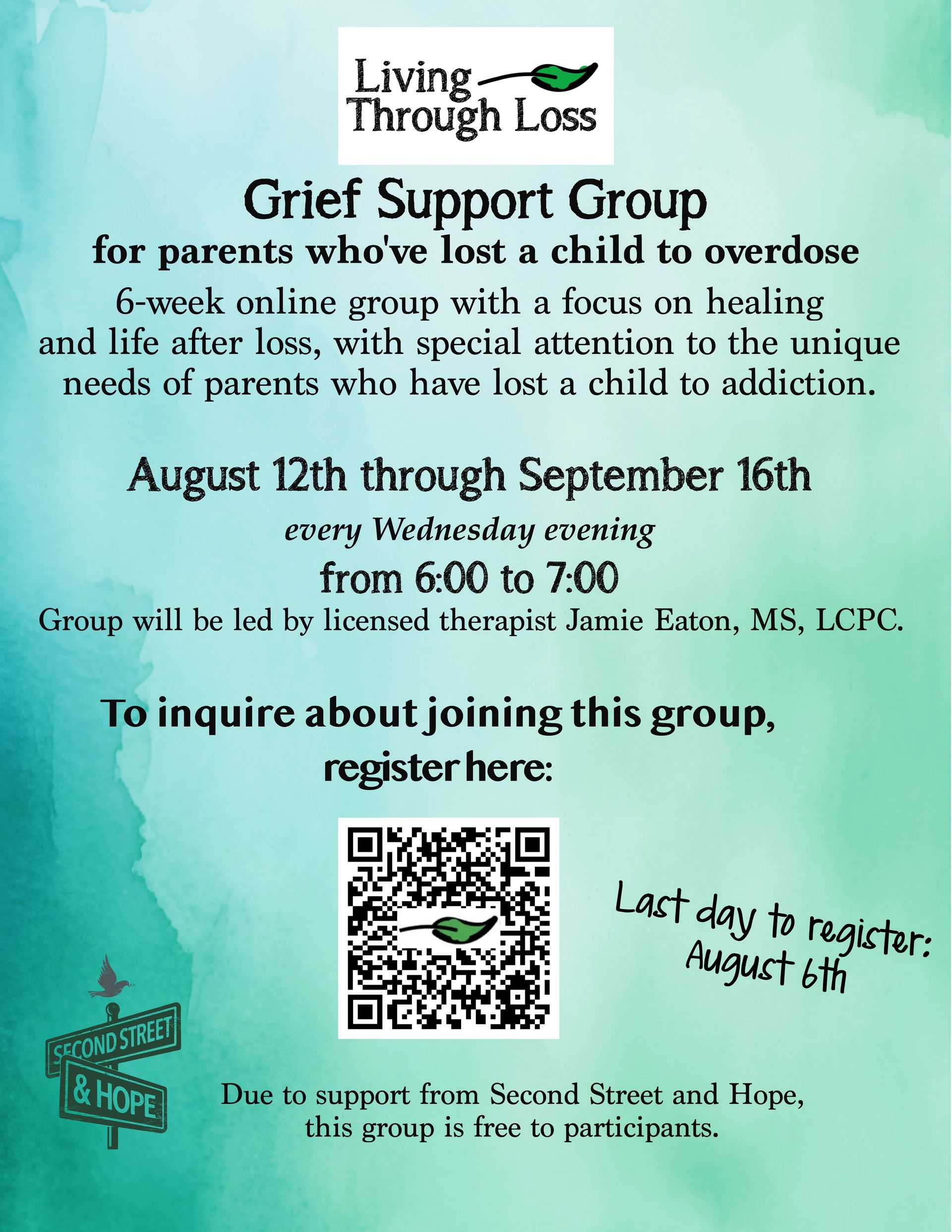 July 22 Grief Support Group