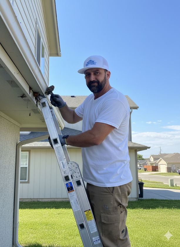 Man wearing a white 
