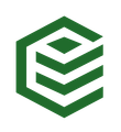 Elevation 92 Construction Green geometric logo: hexagonal frame with stacked horizontal lines and a small diamond shape inside.