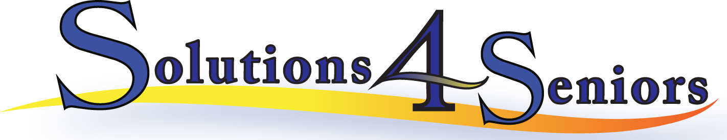 Solutions 4 Seniors logo with blue and yellow colors.
