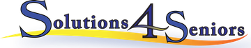 Solutions 4 Seniors logo with blue and yellow colors.