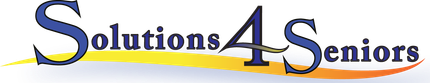 Solutions 4 Seniors logo with blue and yellow colors.