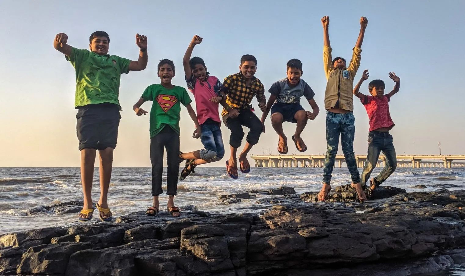 kids exciterd jumping