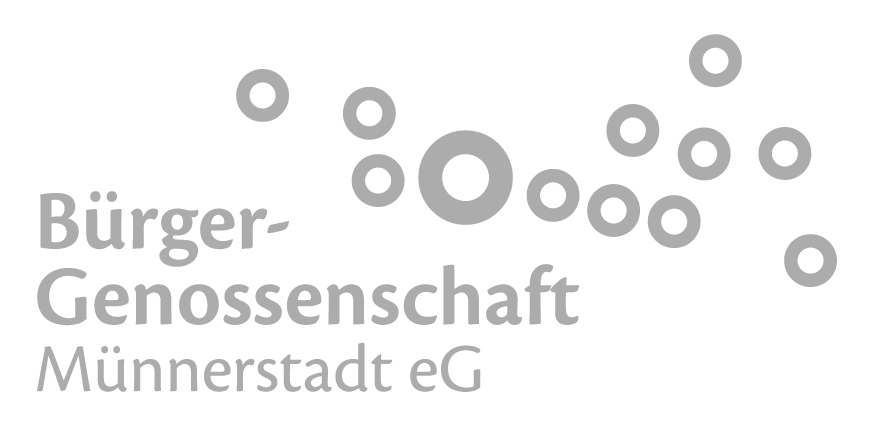 Logo Bürgergenossenschaft Münnerstadt grau Logo Bürgergenossenschaft Münnerstadt grau