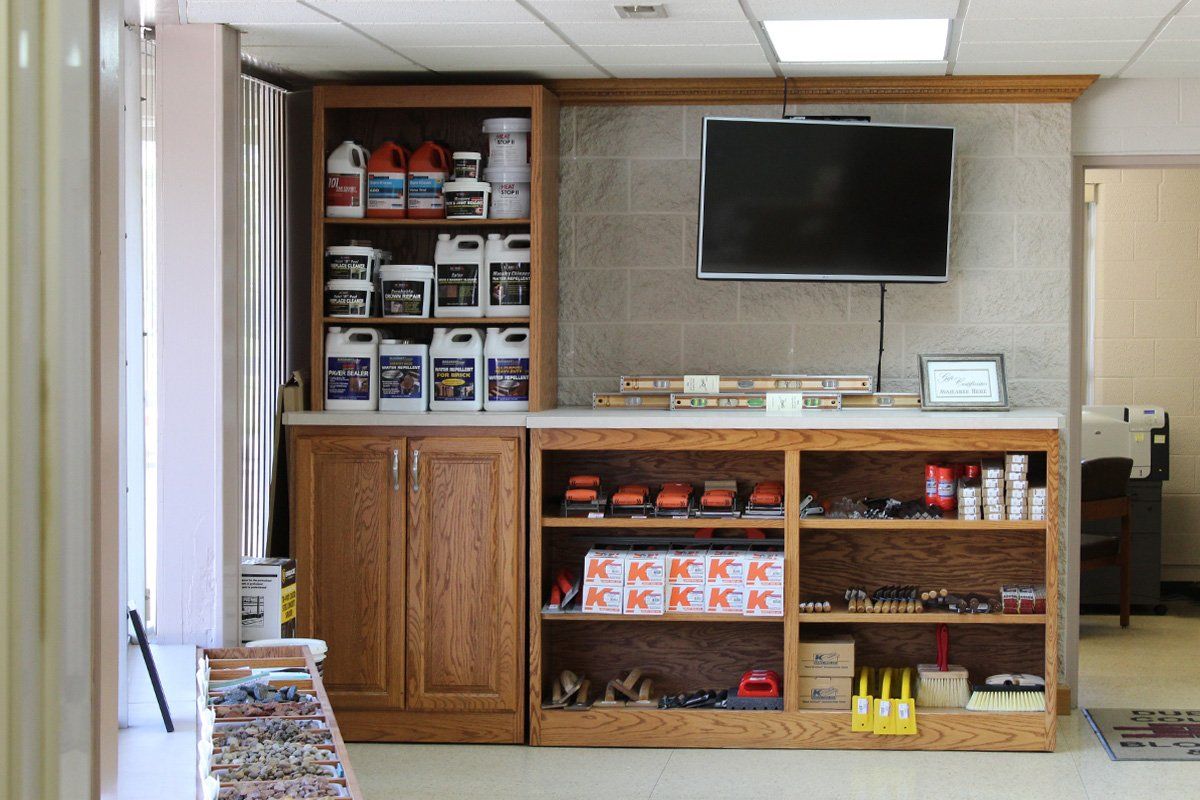 Screen mounted in the wall — Jasper, IA — Dubois Co. Block & Brick Inc.
