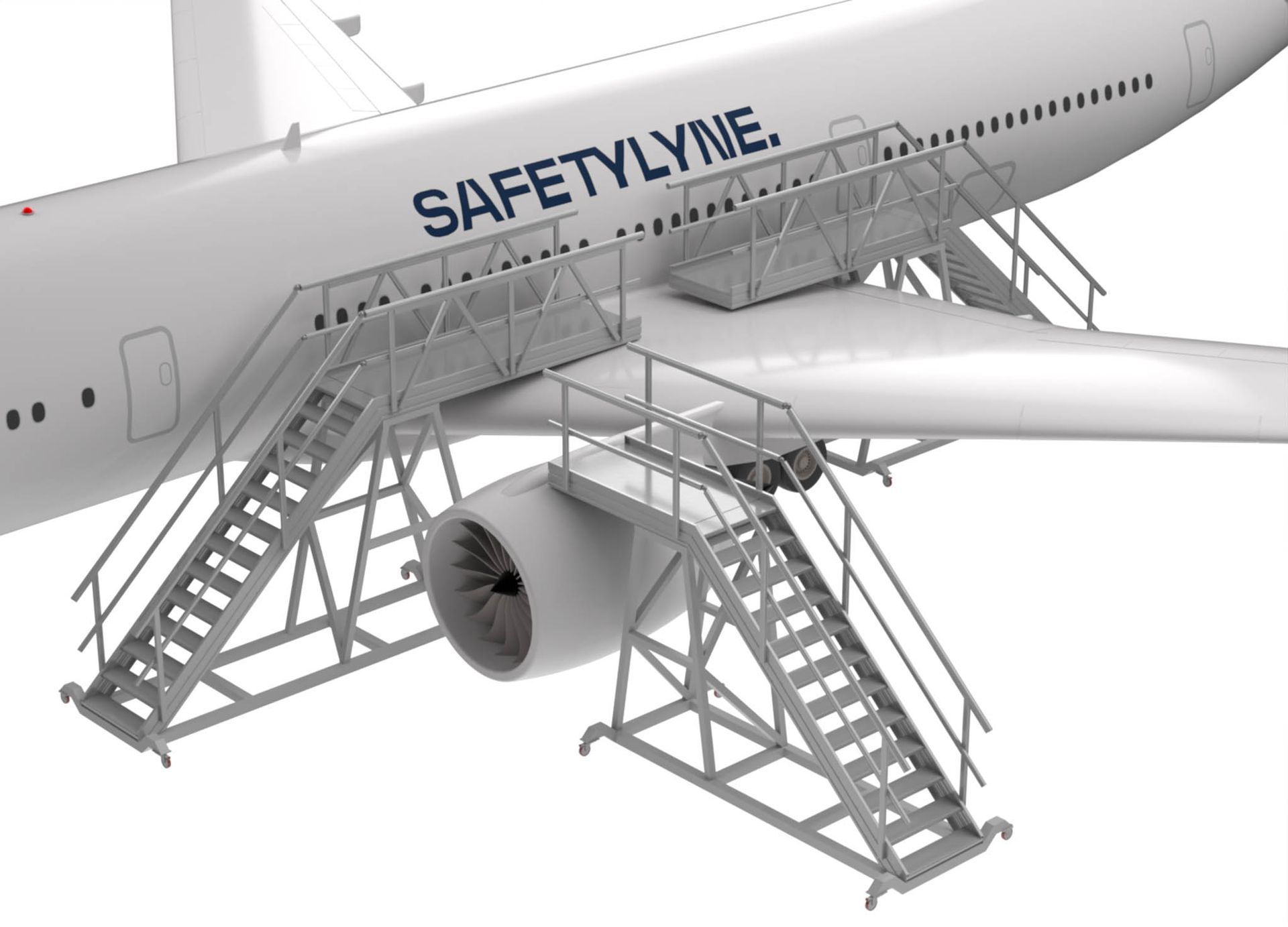 Aircraft height safety stairs