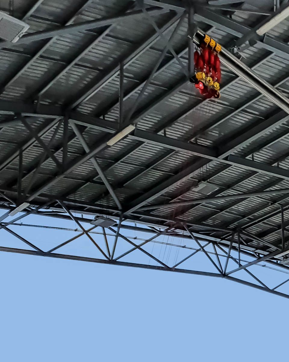 Overhead Maintenance Access System for Fall Arrest installed under the roof