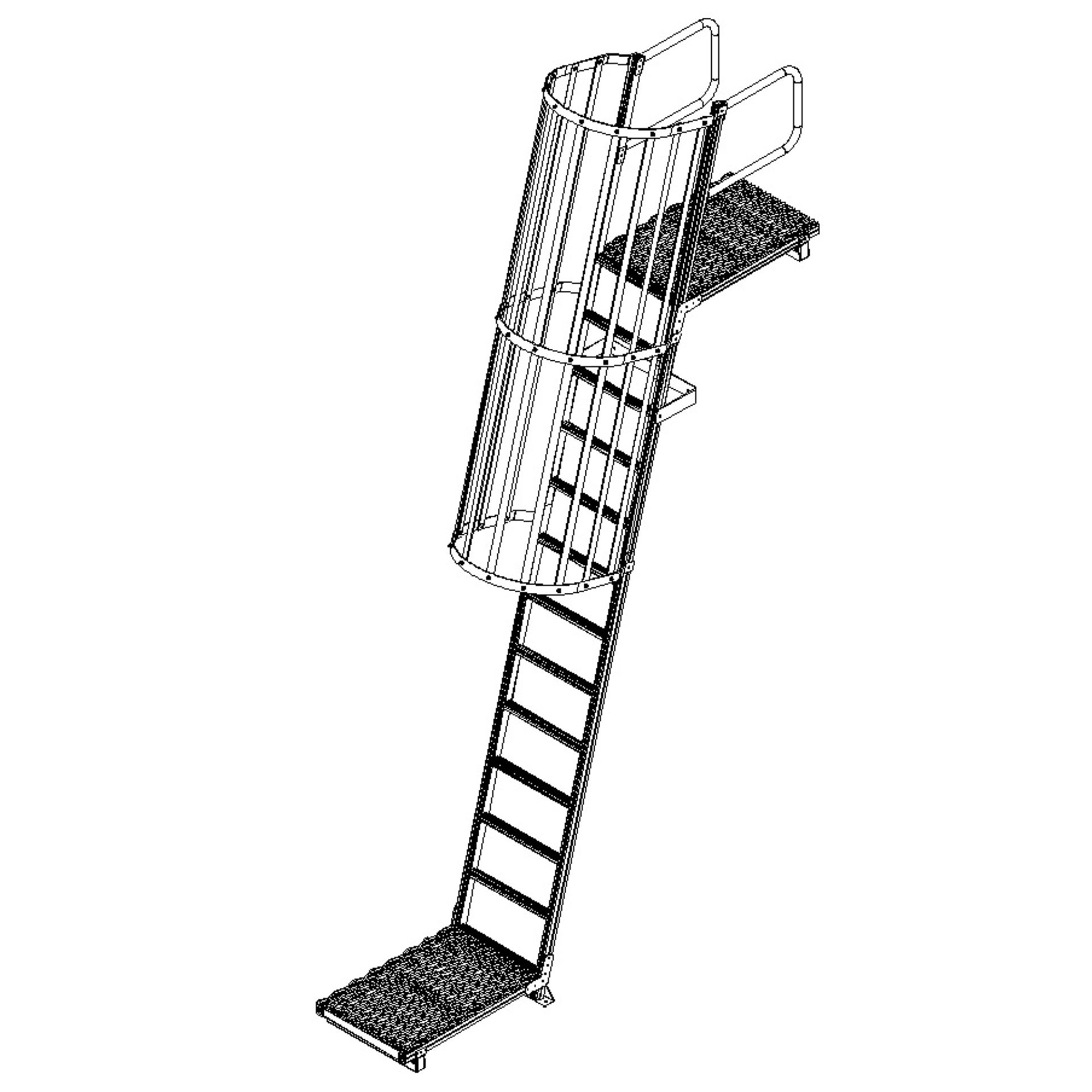 Caged Ladder Roof Access Design Staticline System roof safety maintenance access