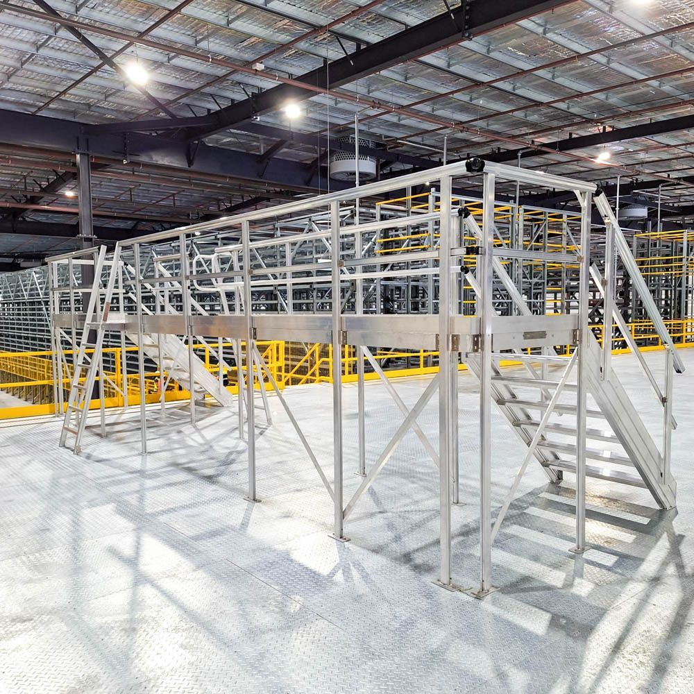 Conveyor access stair walkway