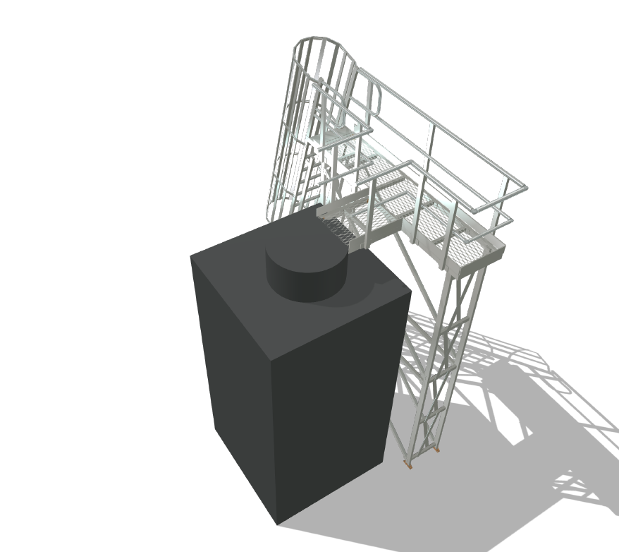 Access platform for chemical storage containers and tanks