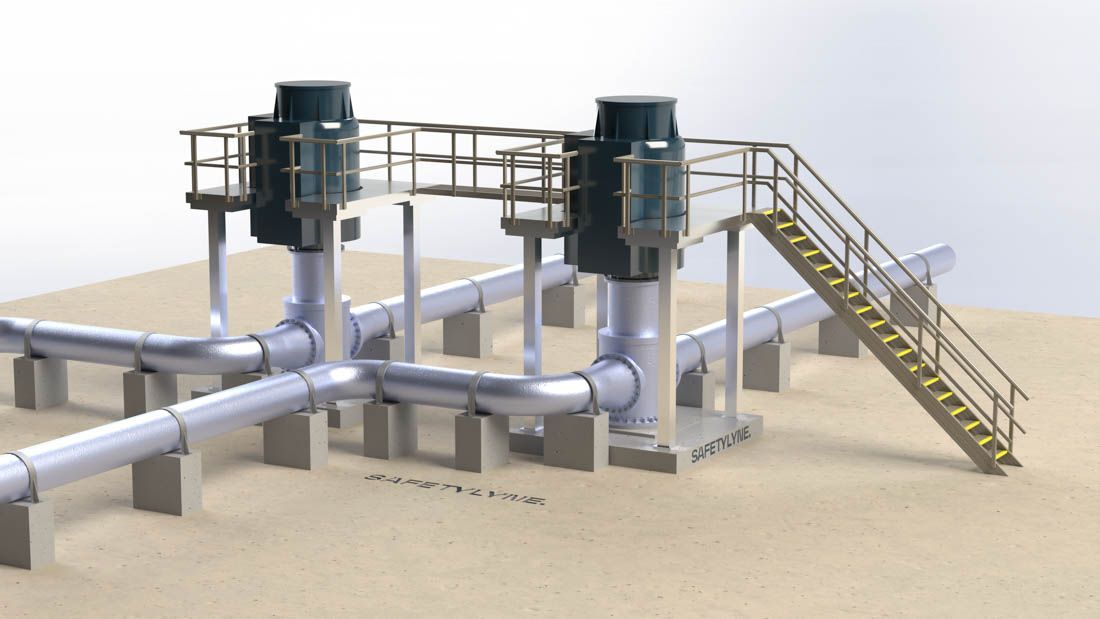 pump station access platform design and installation Australia