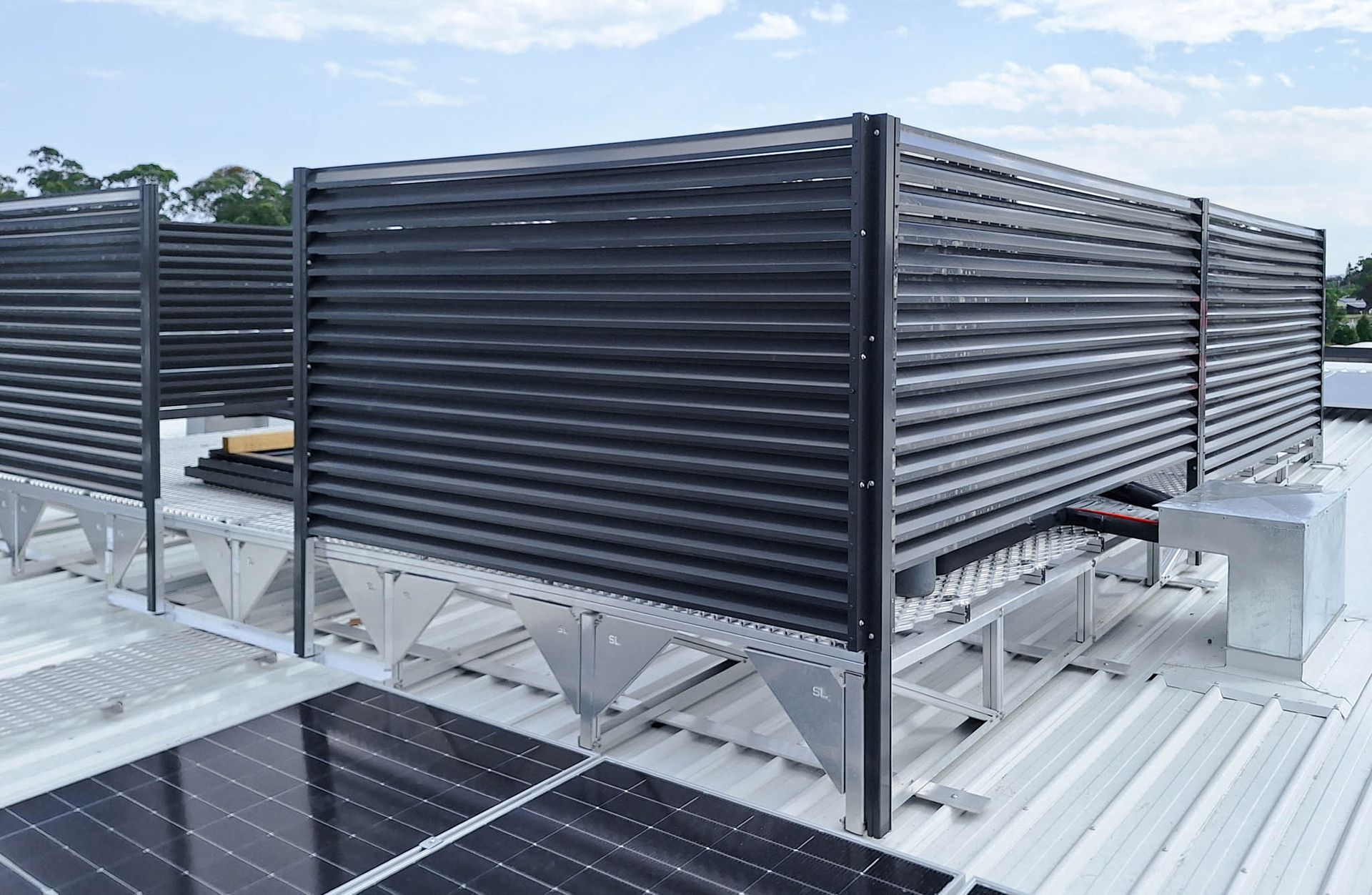 Louvre Screen for HVAC Enquipment