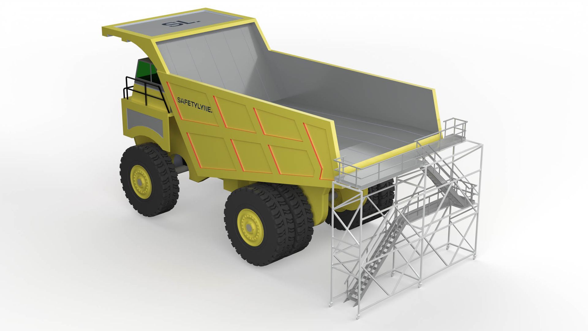 Mining Truck Haul  Access Stair Platform
