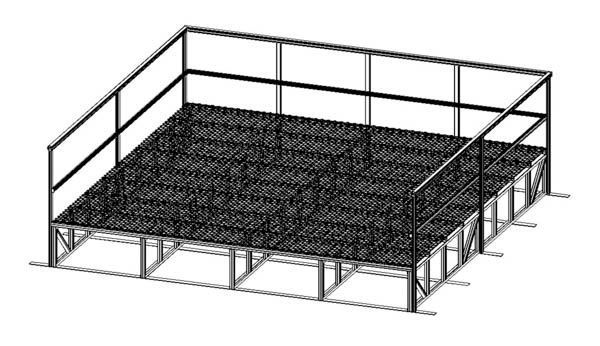 ground level modular plant deck for plant equipment