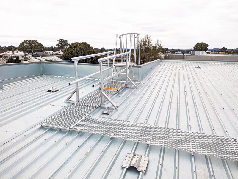 Roof access audits and installation - roof walkway, ladder and guardrail 