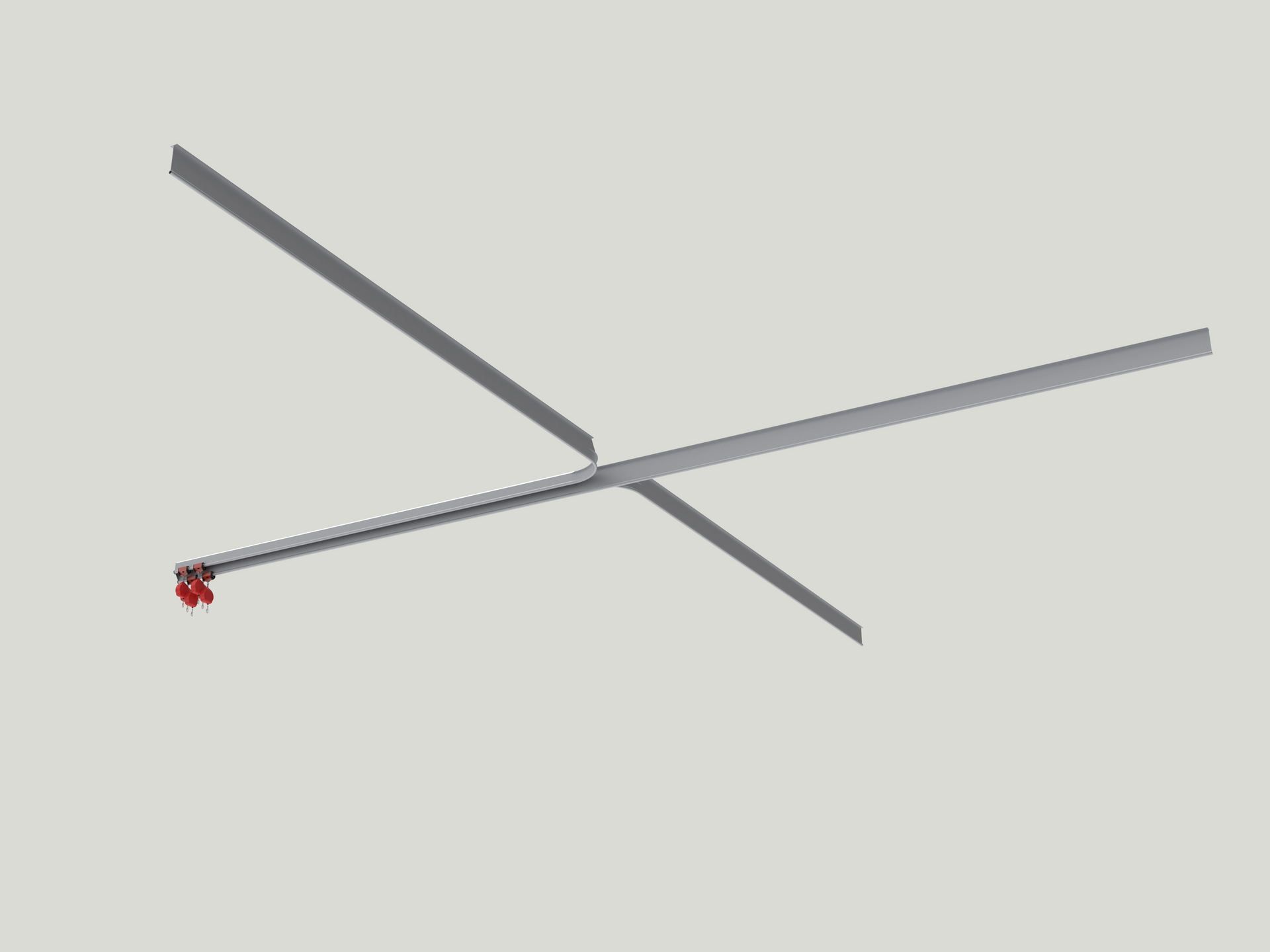 Overhead fall Restraint rail