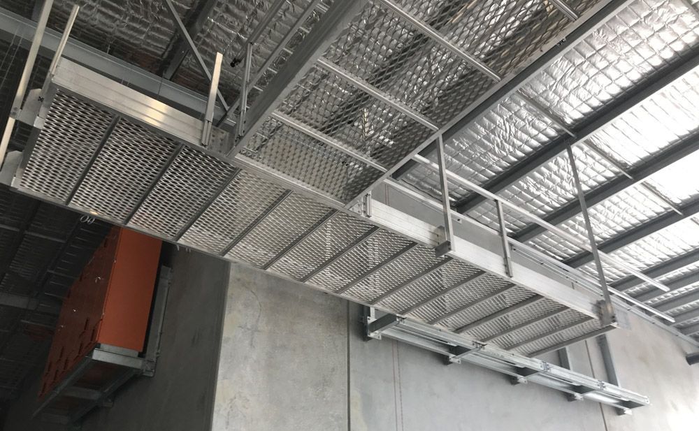 Custom-engineered suspended walkway - ceiling access | Upper Access Platform