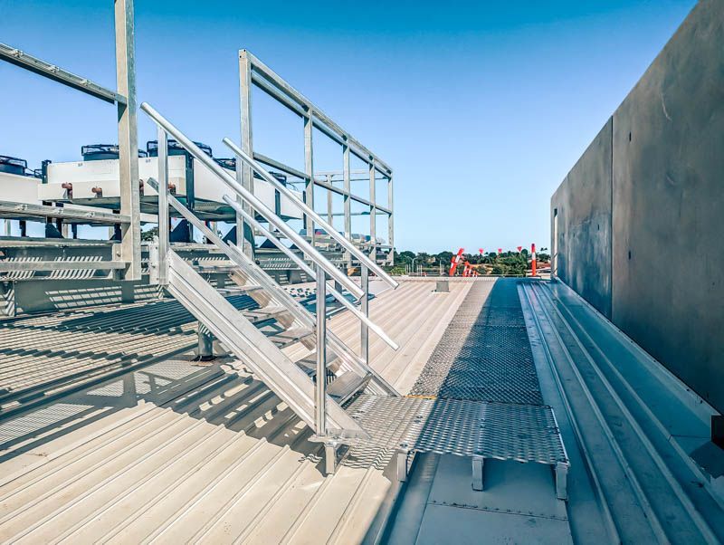 Industrial custom-made HVAC plant deck manufacture and installation 