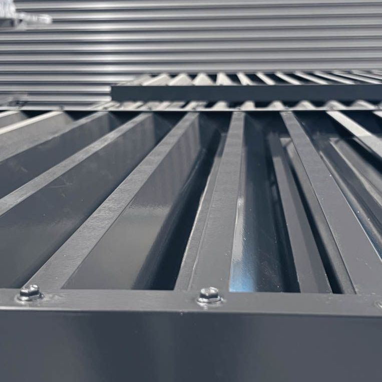 Louvre screen for HVAC close up photo