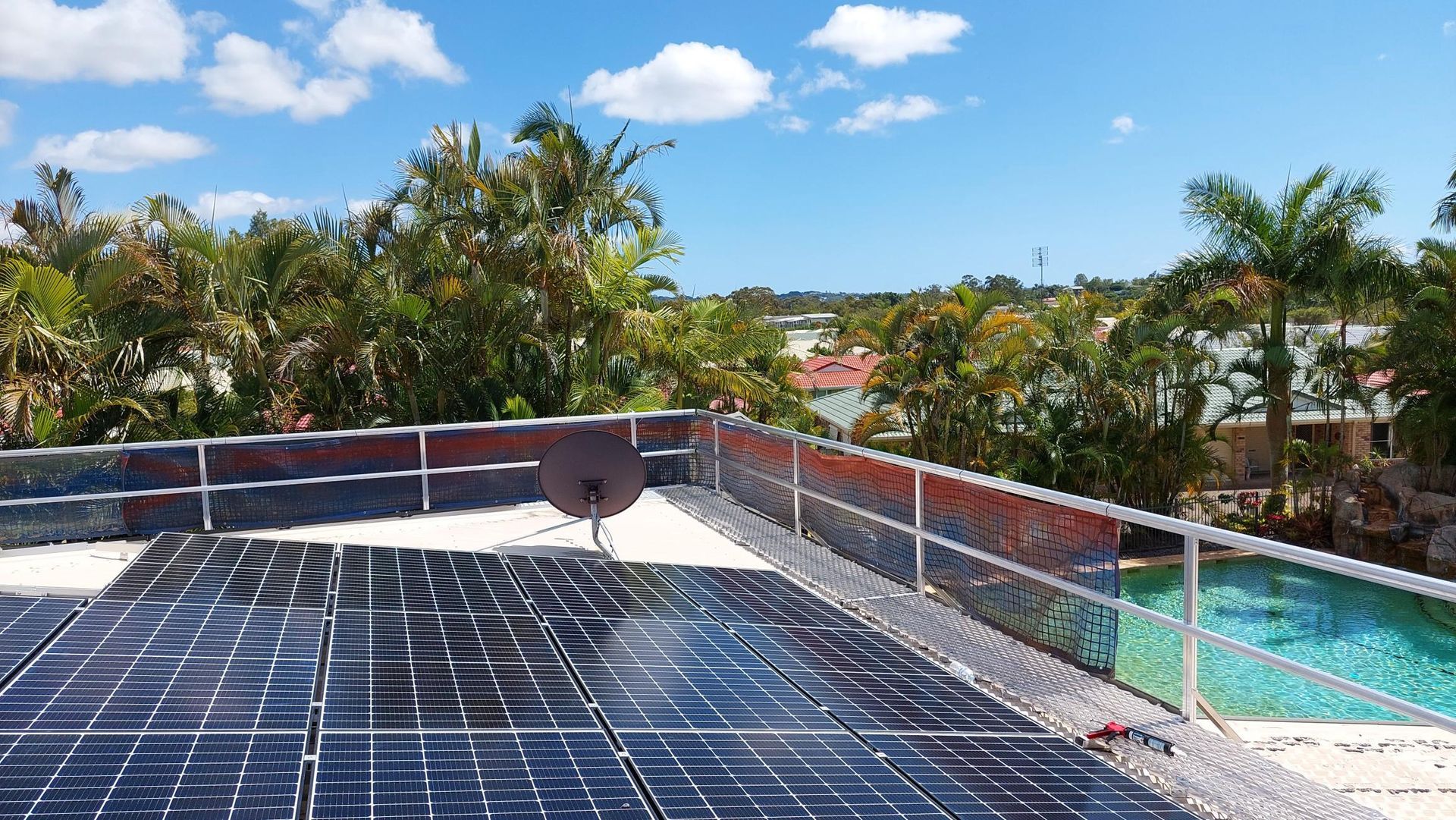 Large Solar access and safety systems installation for safe works at heights