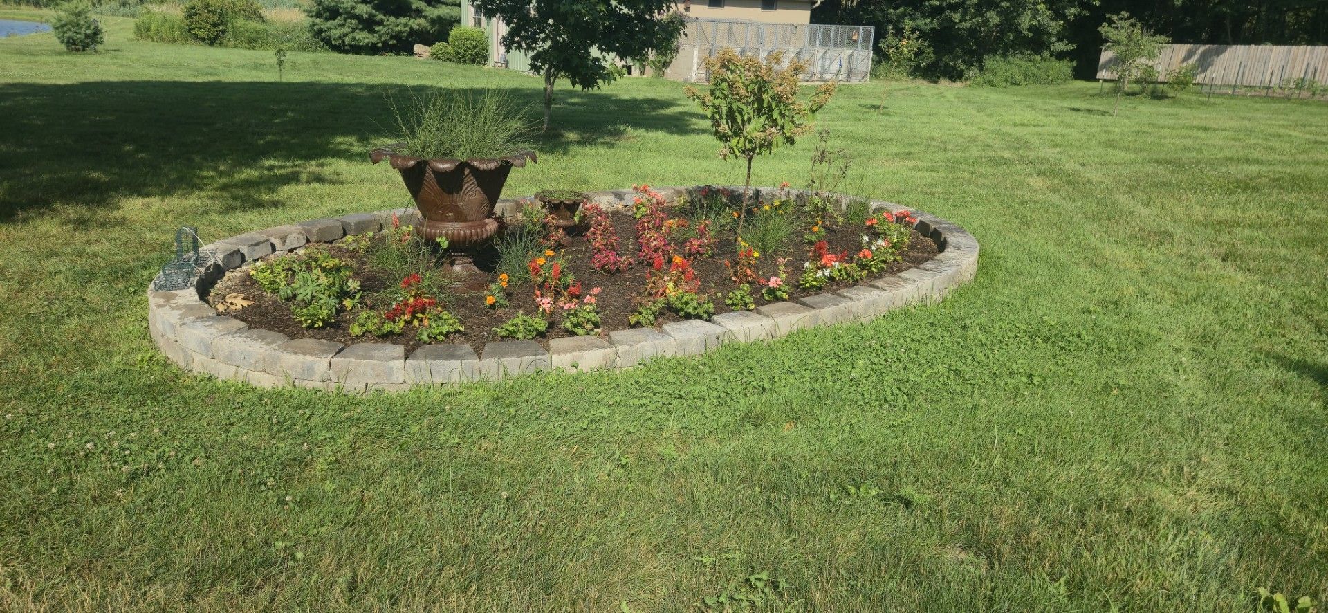Clean exterior home during late spring season