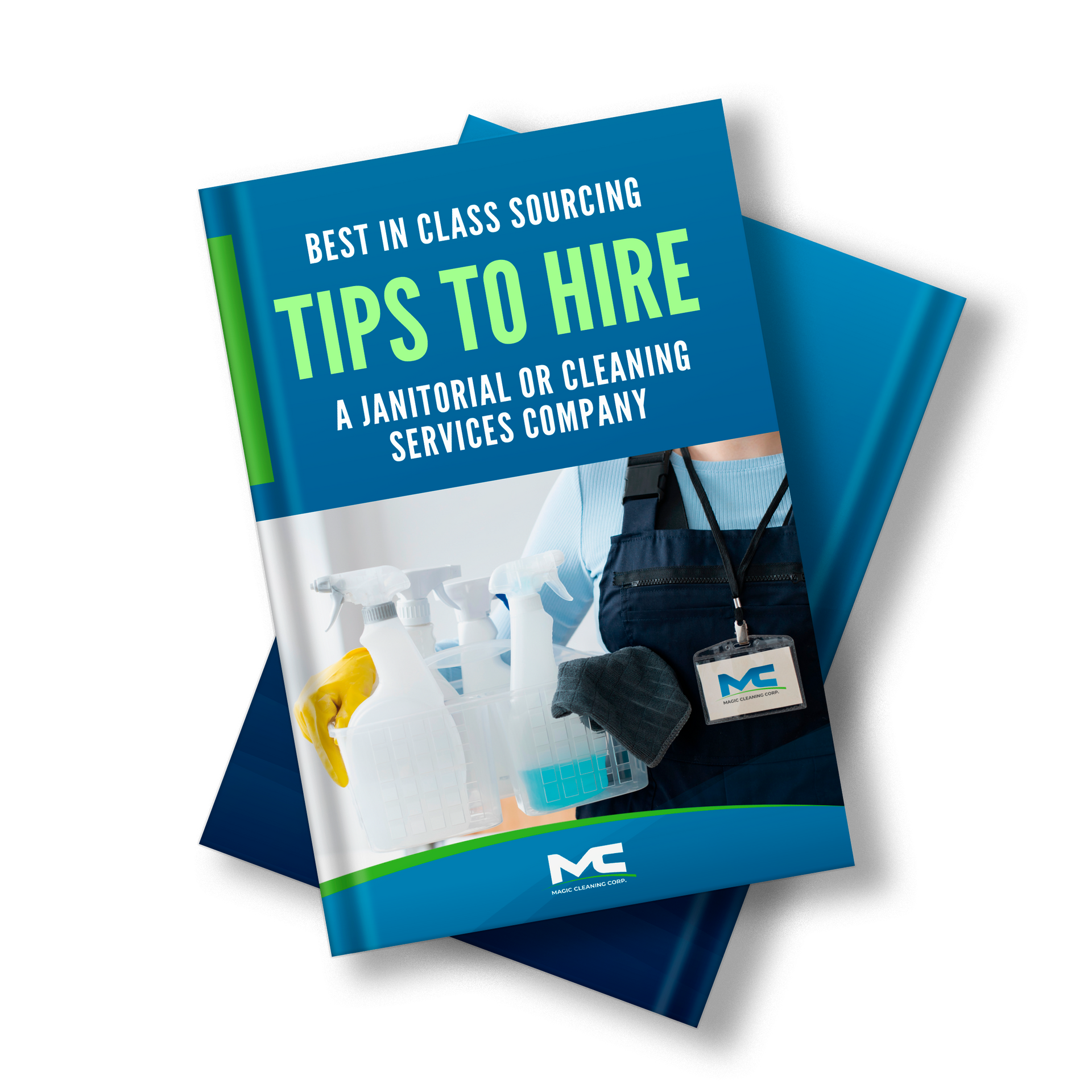 A book titled tips to hire a sanitary or cleaning services company