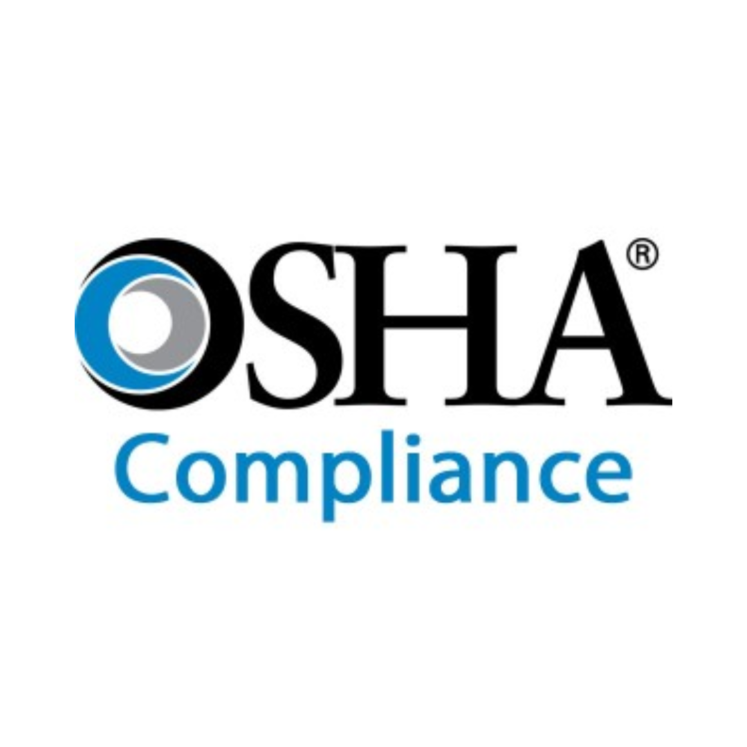 The osha compliance logo is on a white background.