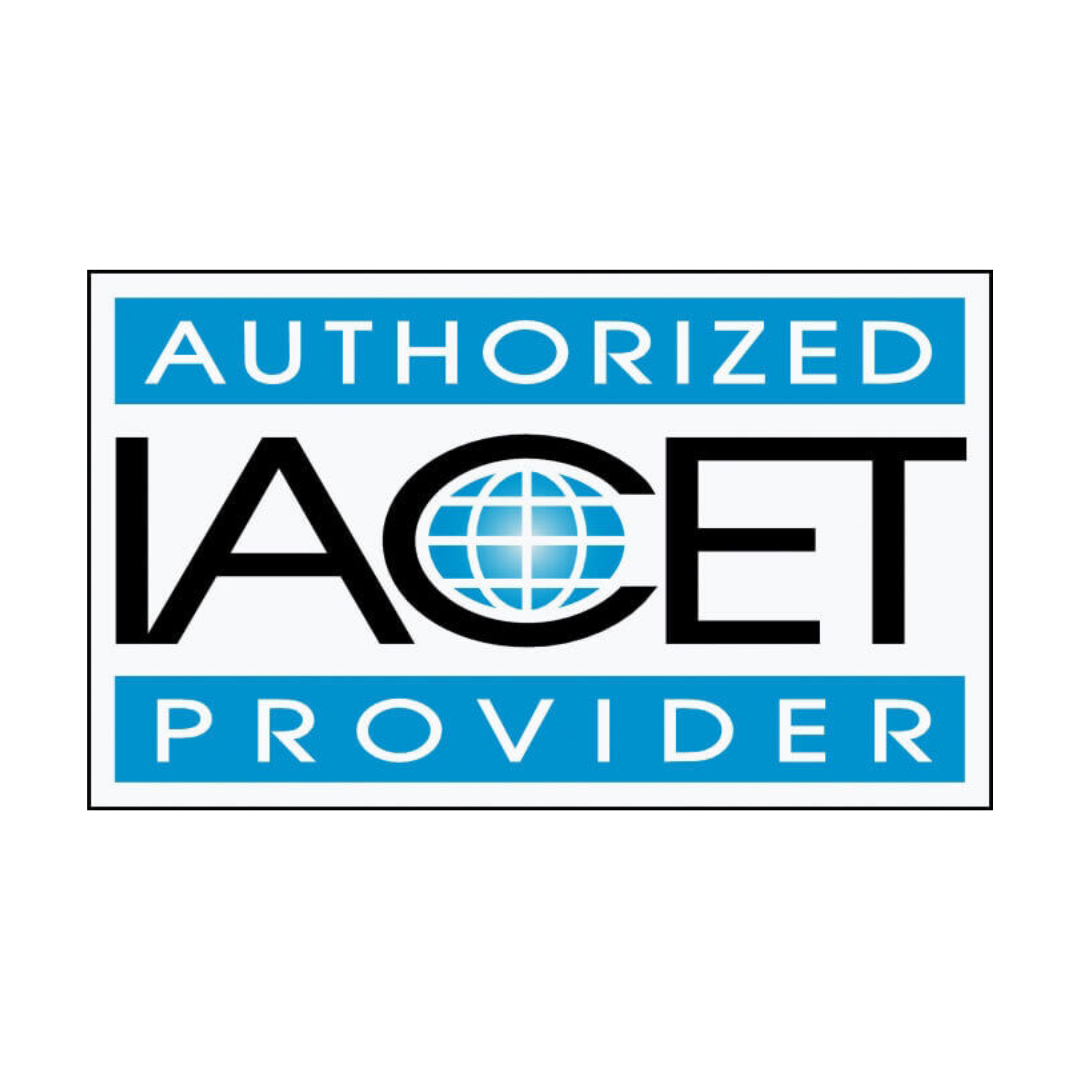 A blue and white sign that says `` authorized acet provider ''.