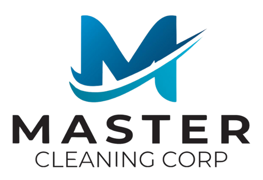 A logo for a cleaning company called master cleaning corp.