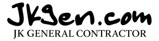 JKgen.com logo with JK General Contractor in black text on a white background