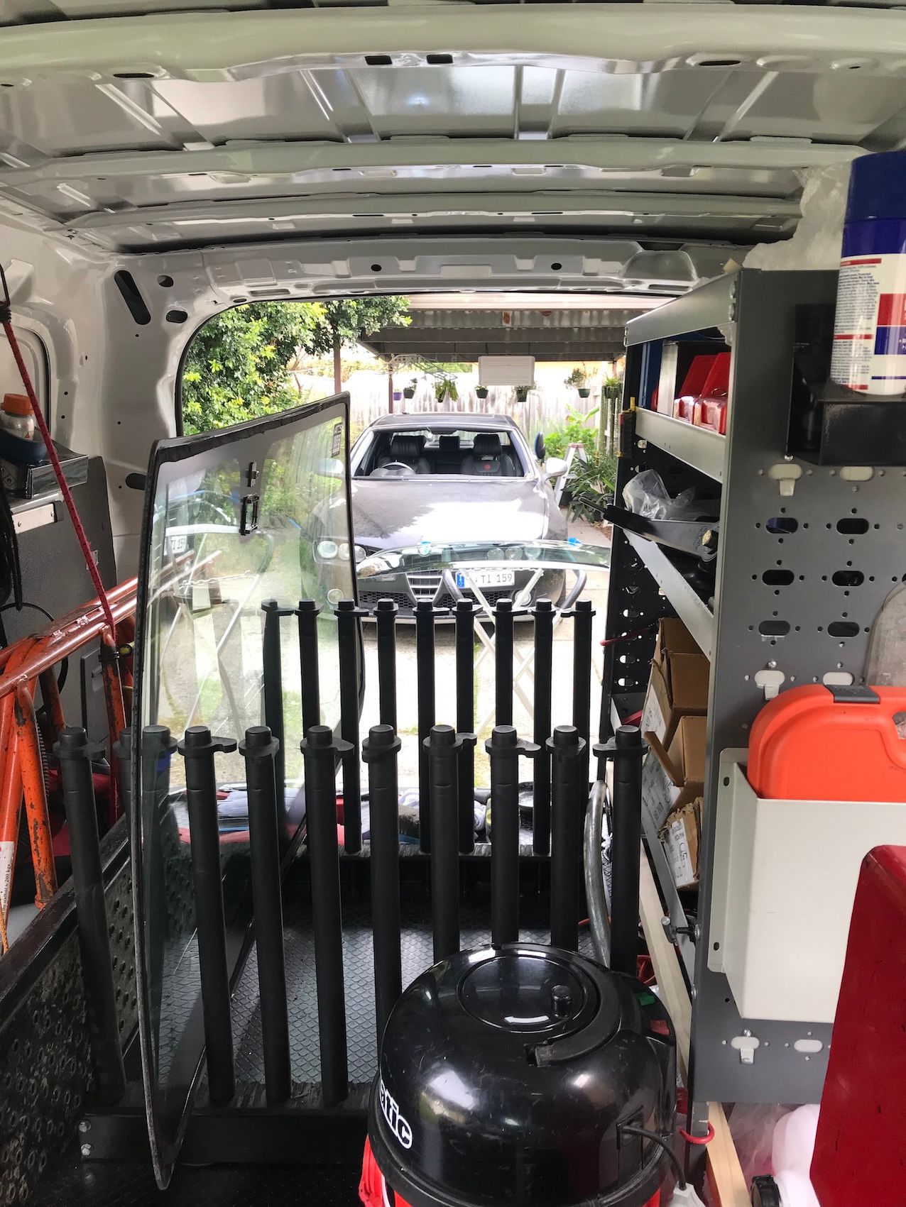 View From Inside Van Looking At Car Without Windscreen — A1 CarGlass In Noosaville, QLD
