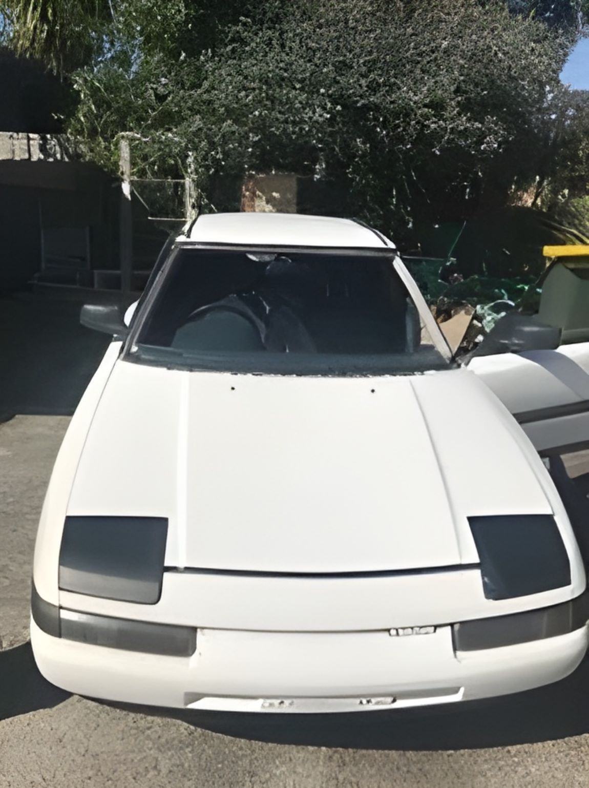 A White Car With Broken Windscreen  — A1 CarGlass In Caboolture, QLD