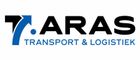 Het logo van Aras Transport & Logistiek in blauw en zwart met een gestileerd nummer 7.