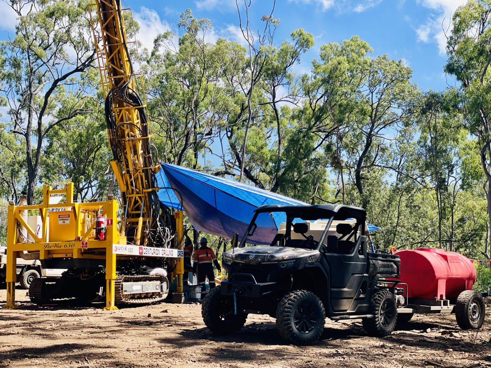 Centurion 1000 Drill on a Flatbed Truck — LS Plant Hire in Calliope, QLD