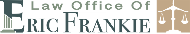Law Office of Eric Frankie logo with scales of justice and a capital