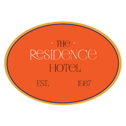 Logo for The Residence Hotel: text includes