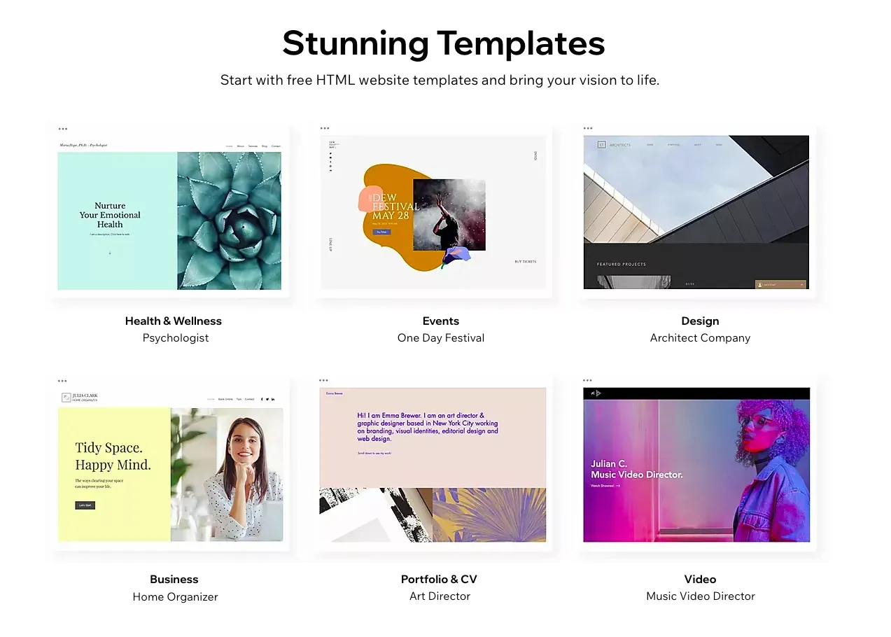 wix templates