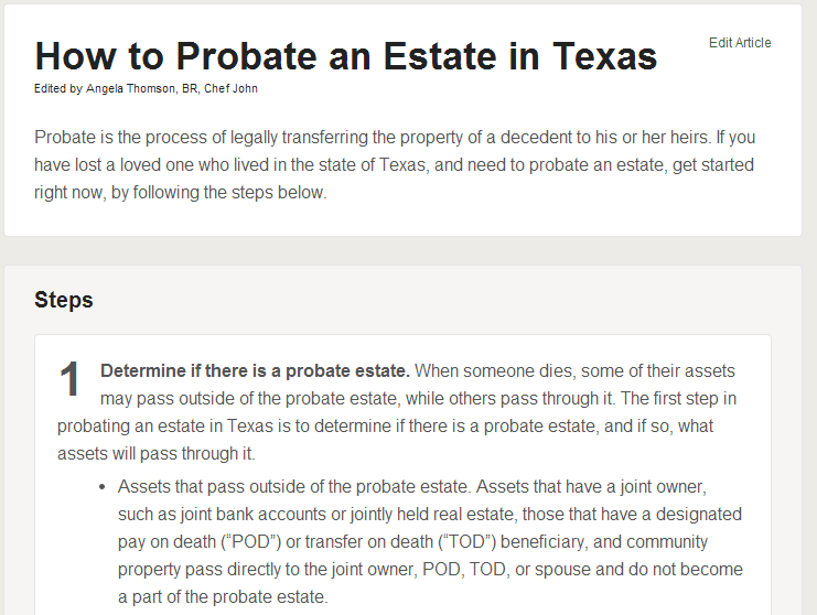 What Happens When Your Case Goes To Probate in Texas