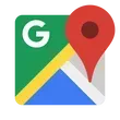 Um ícone do Google Maps com um alfinete vermelho.