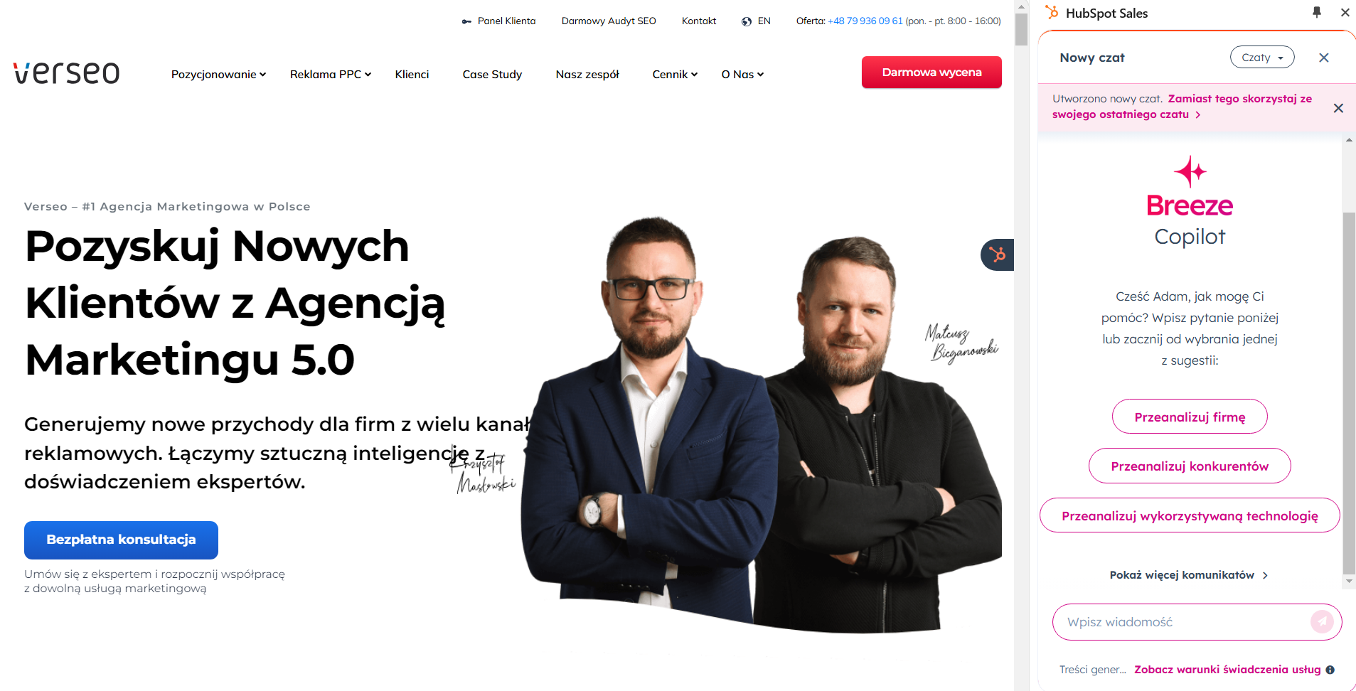 wygodna analiza z pomocą Breeze Copilot