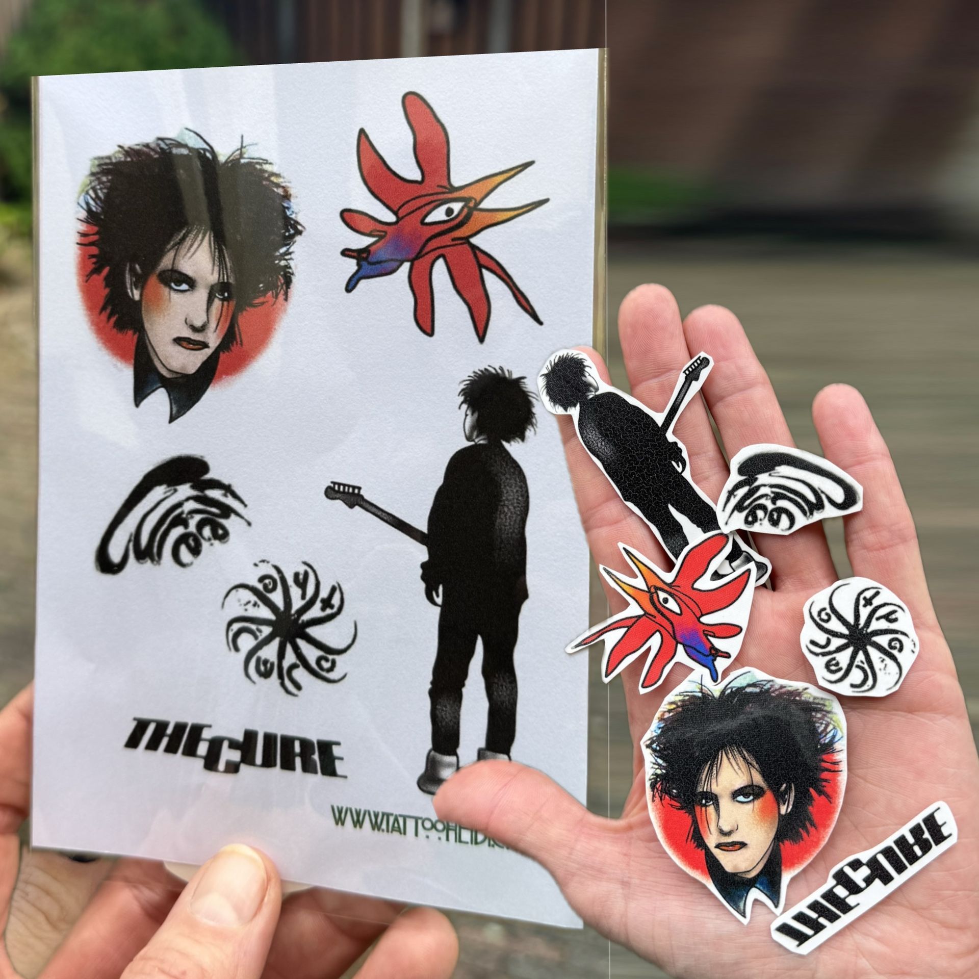 Tijdelijke tattoo set 6 The Cure Robert Smith