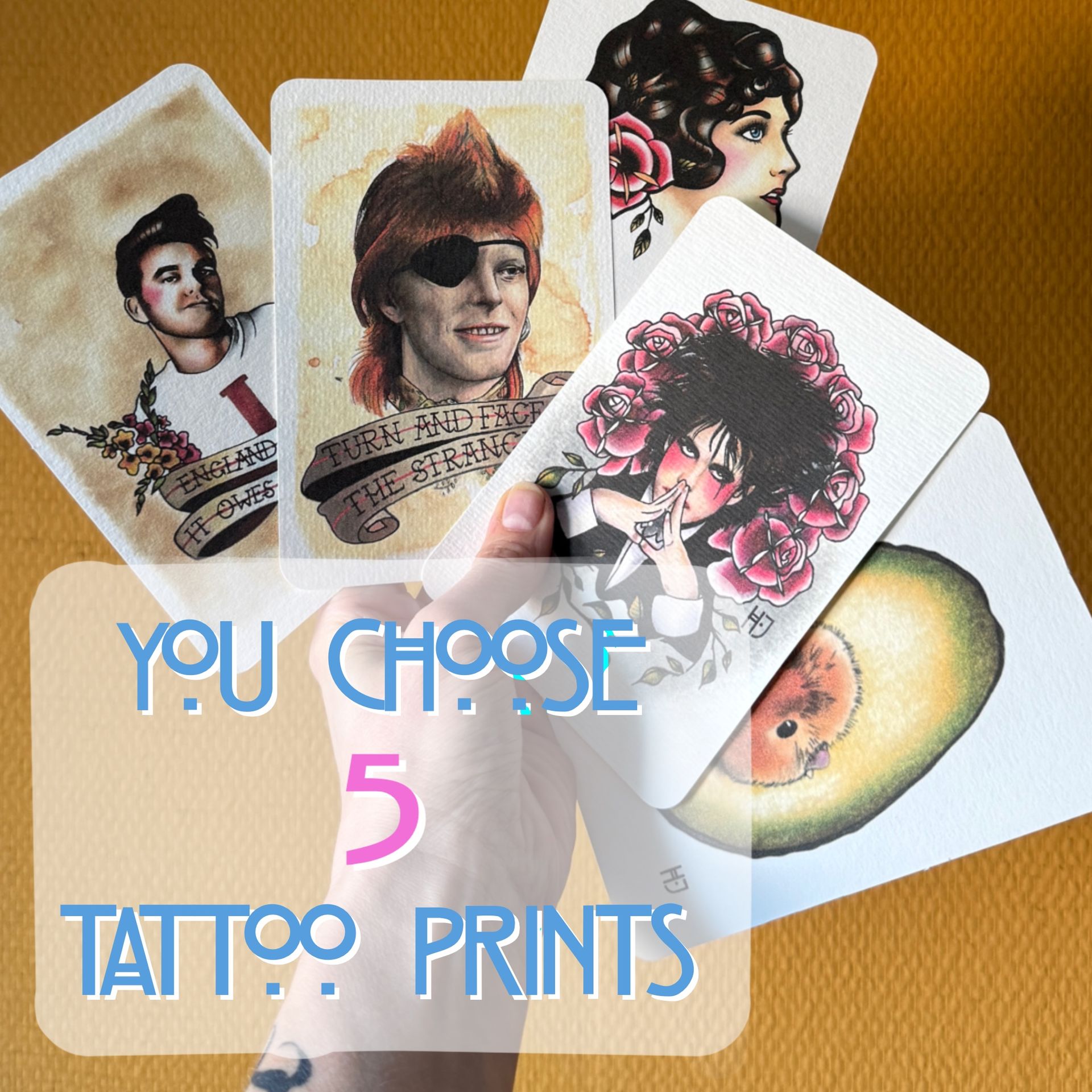 Set met 5 kaarten / mini prints – jij kiest welke