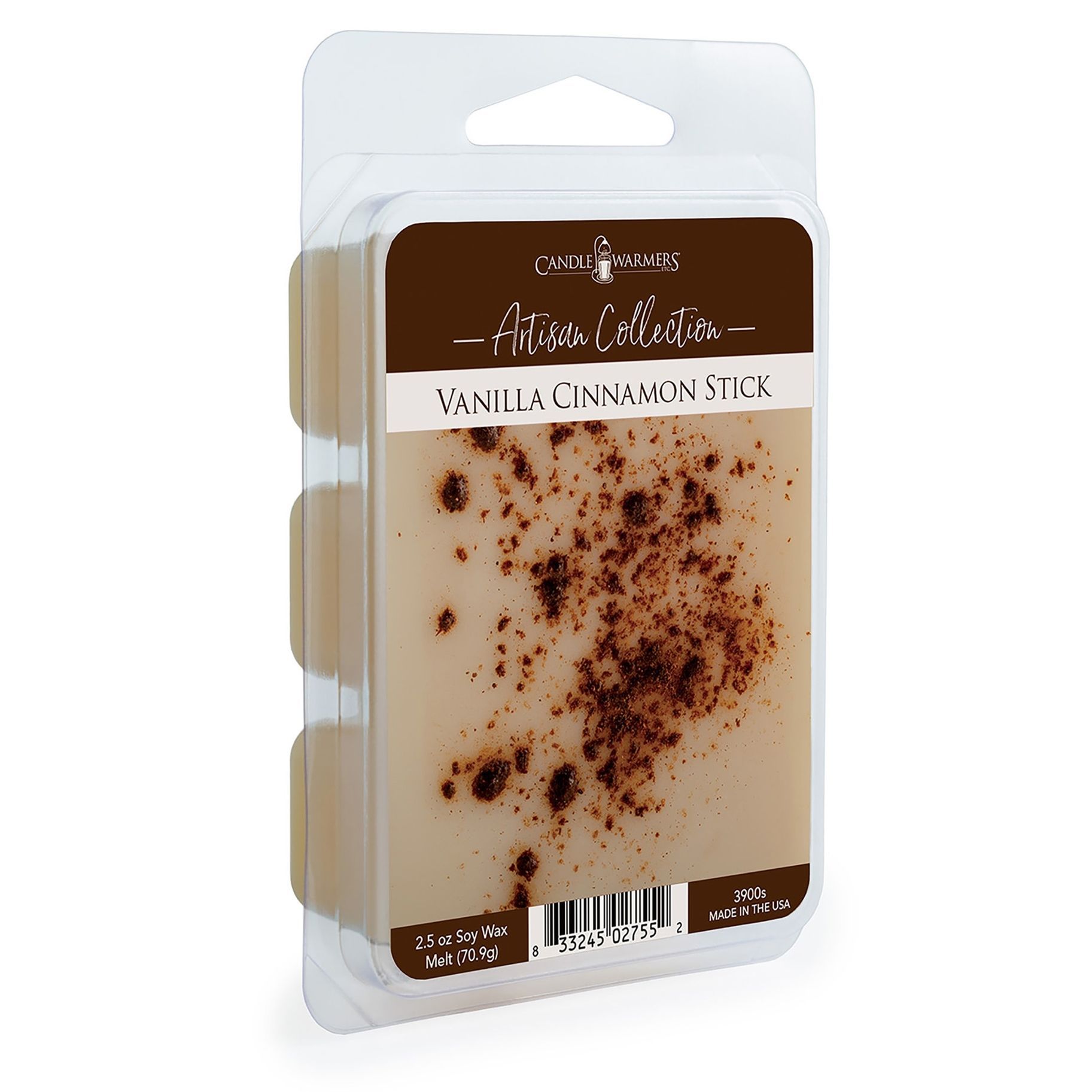 A package of wax melts called vanilla cinnamon stick