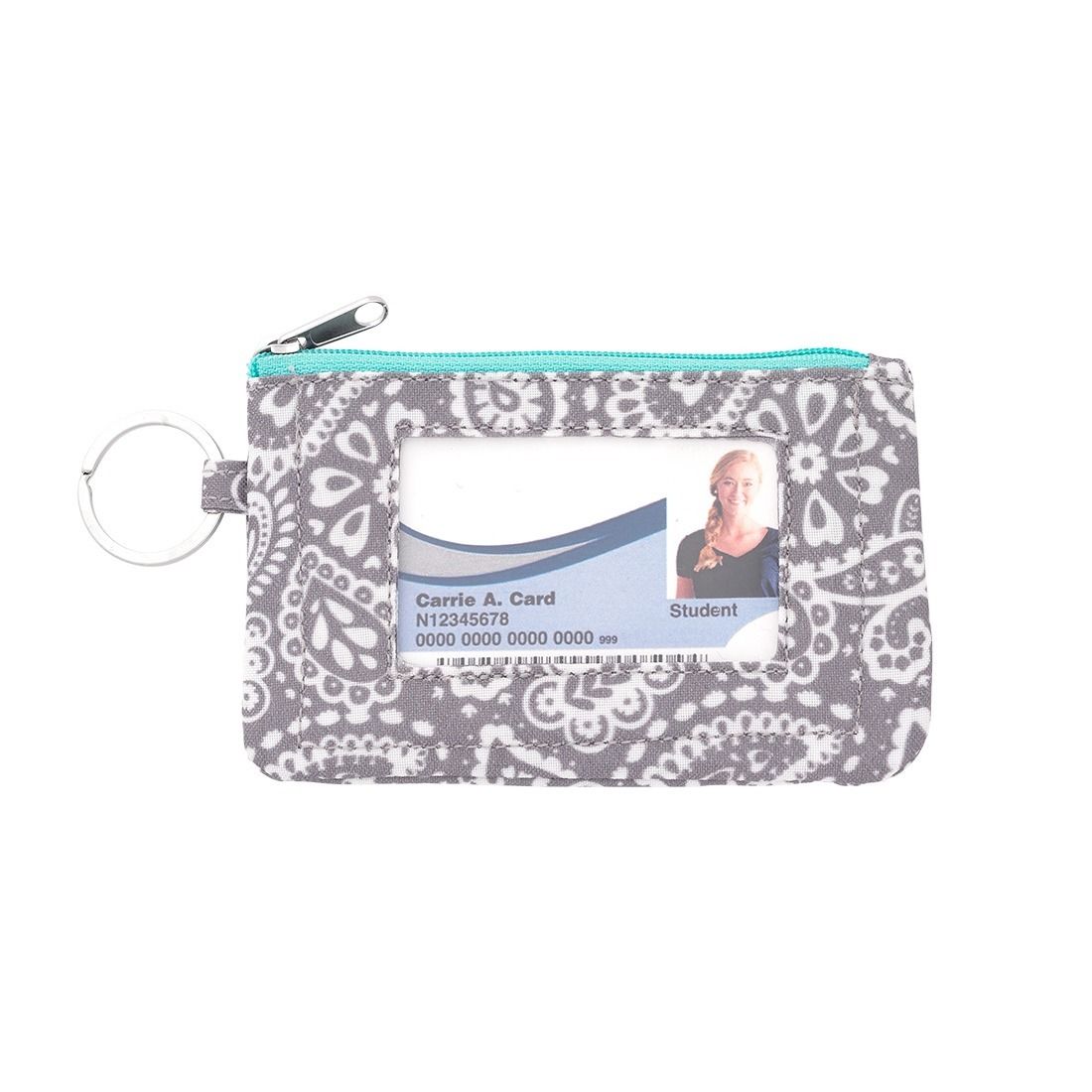 A wallet with a picture of a woman on it
