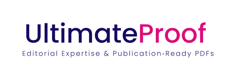 Ultimate Proof Company logo. Proofreading, copywriting and editing service.